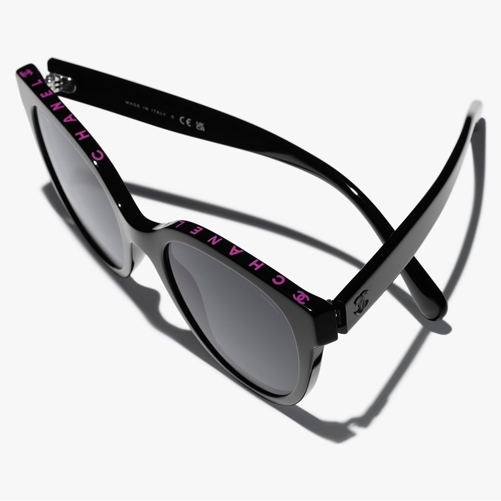 Chanel Sunglasses 2023 Black and Pink NWOT! Pristine Condition Butterfly CC